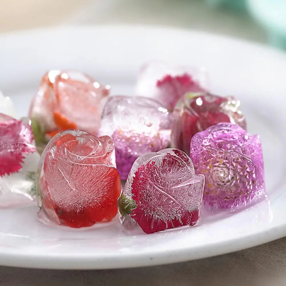 10 Сетка Силиконовые в форме цветка розы Форма для льда шоколада плесень Cake Candy DIY