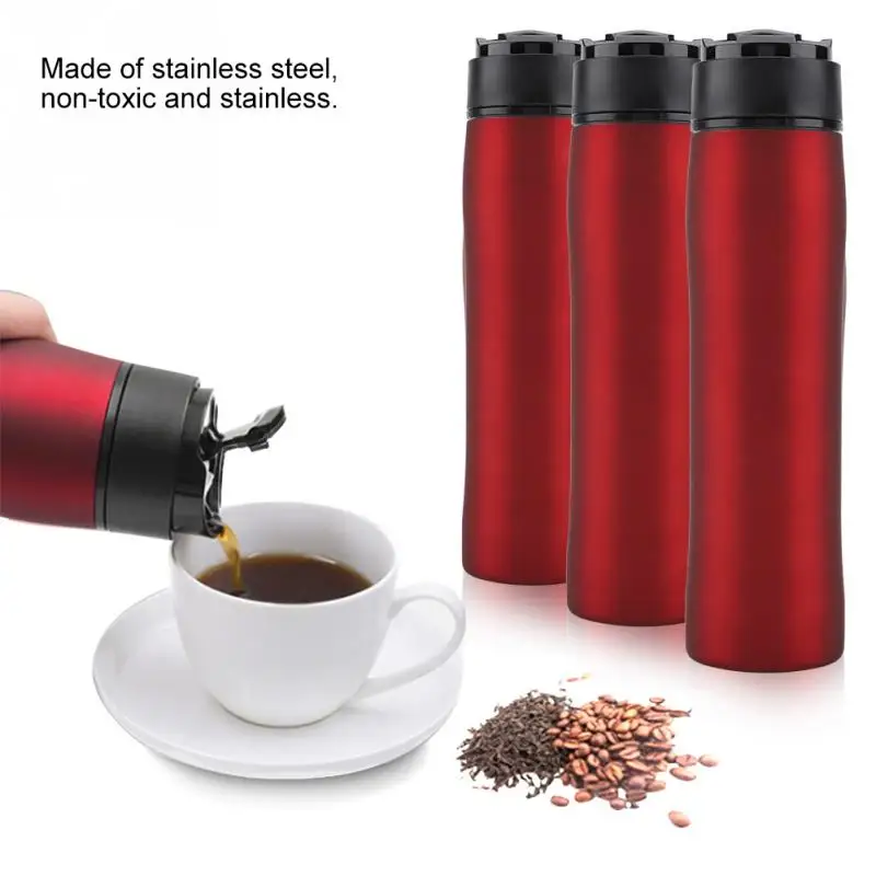 

Stainless Steel Vacuum Flasks with Filter Cup Coffee Tea Milk Travel Mug Bottle Thermocup