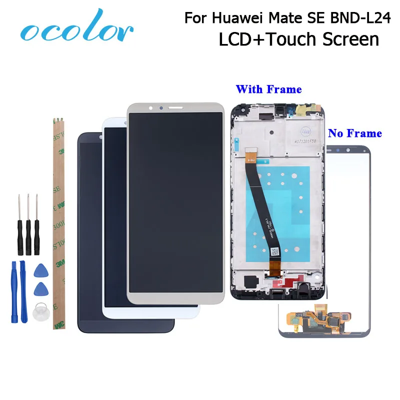 Ocolor для Huawei Honor 7X ЖК-дисплей и сенсорный экран + рамка дигитайзер Замена Mate SE BND-L21 L22