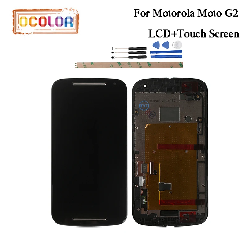 Ocolor для Motorola Moto G2 ЖК-дисплей XT1063 XT1064 XT1068 XT1069 Дисплей и Сенсорный экран + рамка
