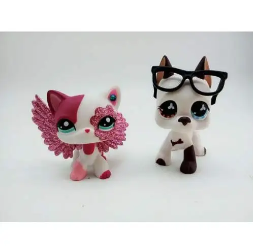 

Pet Shops Littlest MINI Short Hair Cat Great Dane Dog + Accessories