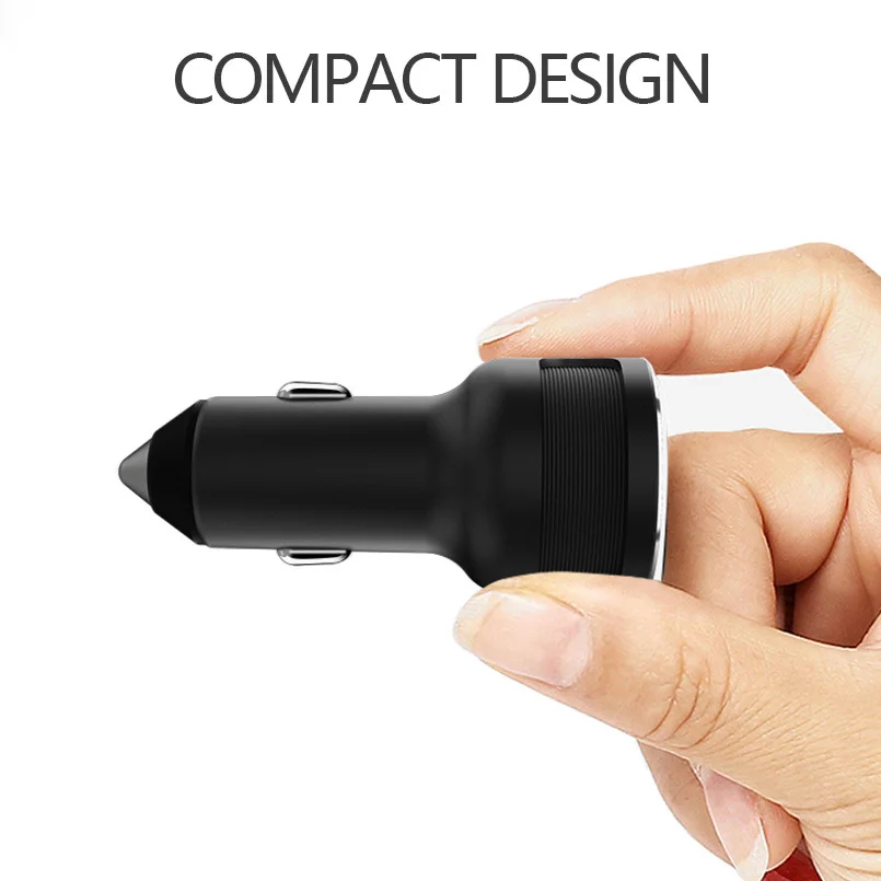 

Charger Adapter Dual USB Car 3.1A Digital LED Voltage Display Auto Vehicle Metal Charger For iPhone X XS XR Car Charger Power