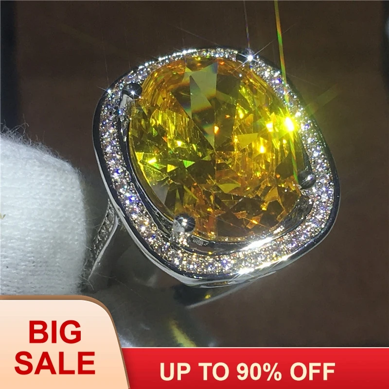 Брендовые ювелирные изделия юбилейные Кольца Овальный вырез 10ct AAAAA Циркон Cz