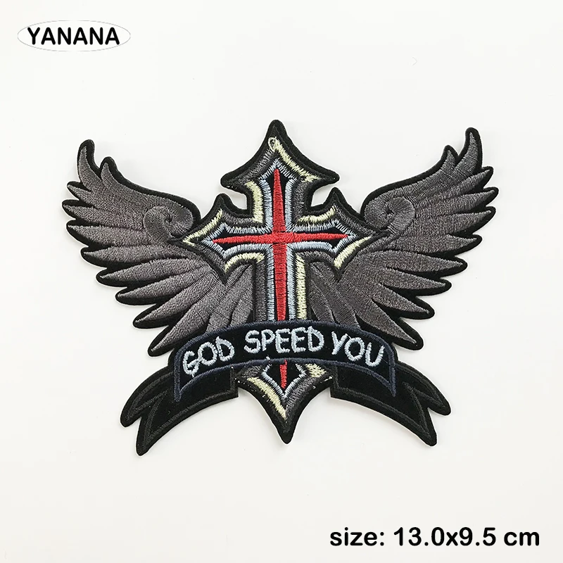 

God speed you High-quality Patch for Clothing Iron on Embroidered Sewing Applique DIY Apparel Accessories