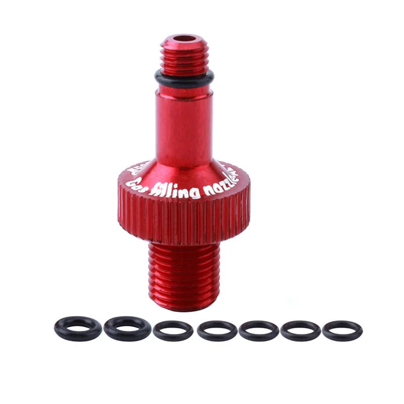 

Muqzi Aerated Conversion Nozzle Mountain Bike Shock Absorber Rear Gallbladder Gas Conversion Nozzle Aluminum Alloy Gas Filling