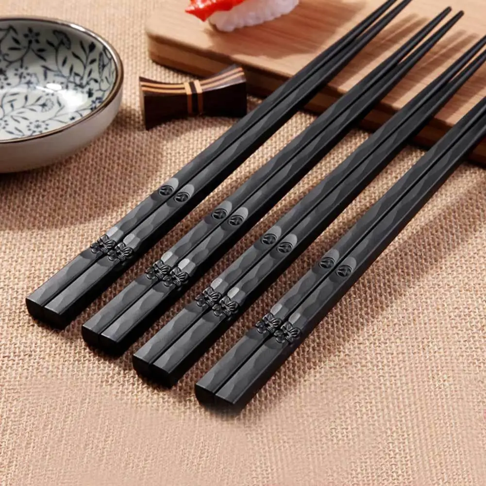 

Japanese Style Healthy Alloy Sushi Anti-slip Chopsticks Tableware Value Gift