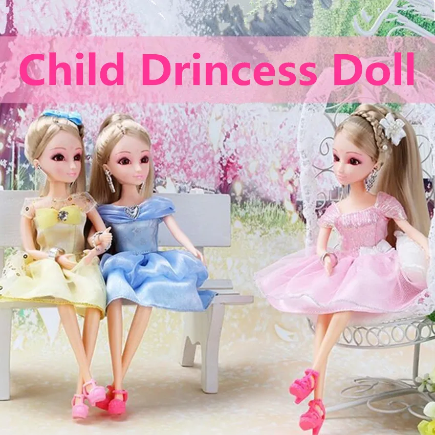 1PCS Fashion Dressup Dolls Set Kid Toys Best Christmas Birthday Gifts For Girls Party Princess Dress For Doll
