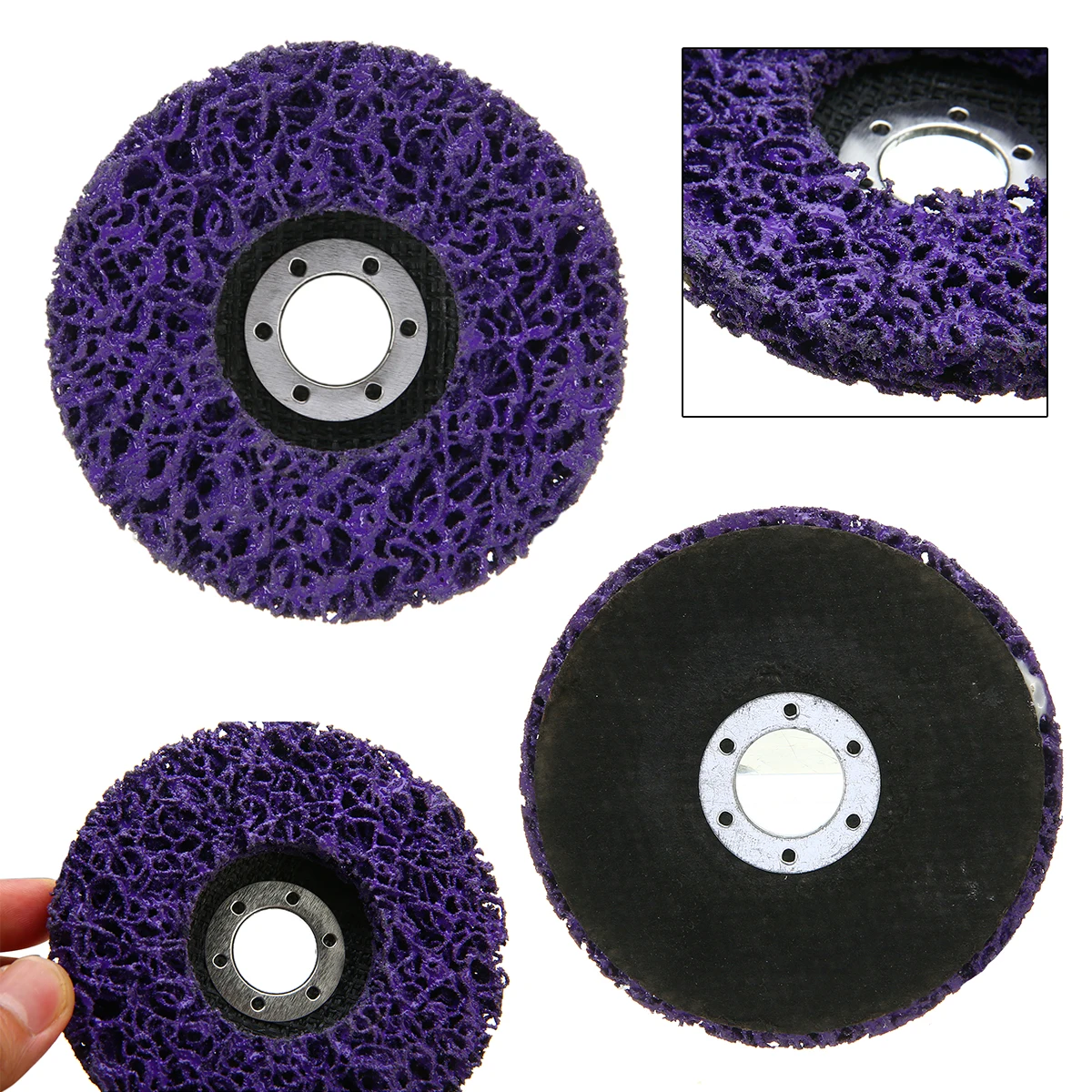 

2Pcs 4.5" 115MM Poly Strip Disc Wheel Car Paint Rust Removal Clean Angle Grinder Grinding Abrasive Wheels For Polishing Tools