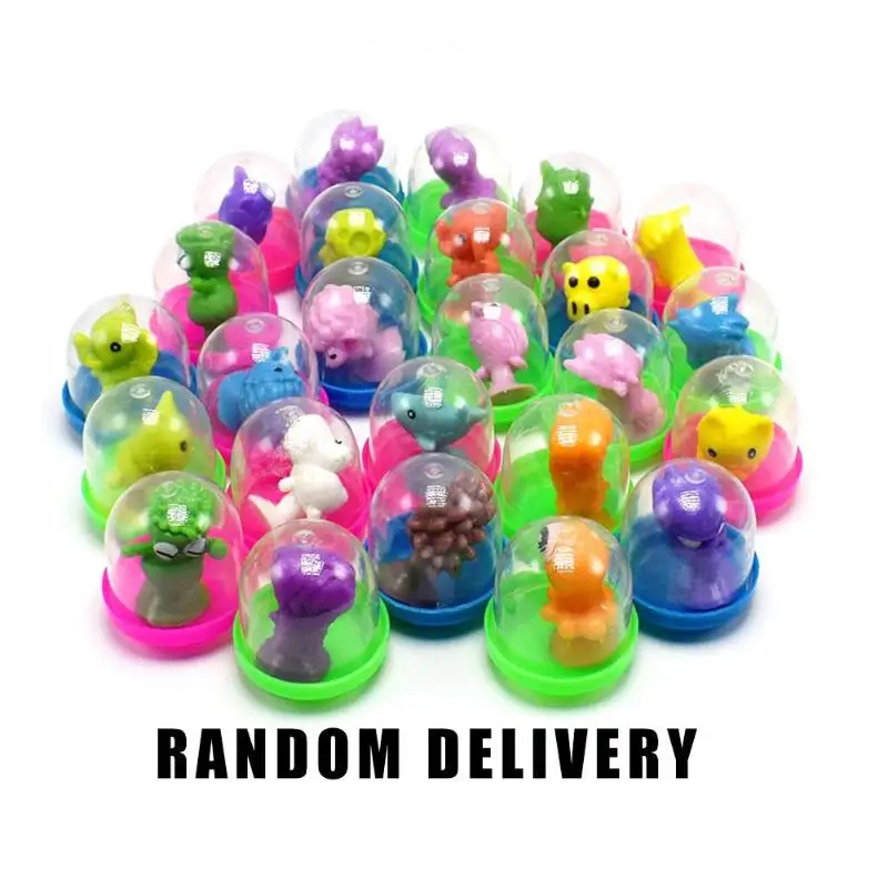 

1/5/10 pcs Capsule Toy Cute Mini Sucker Dolls Cartoon Animals Suction Cup Capsule Toys for Children Kids Gifts