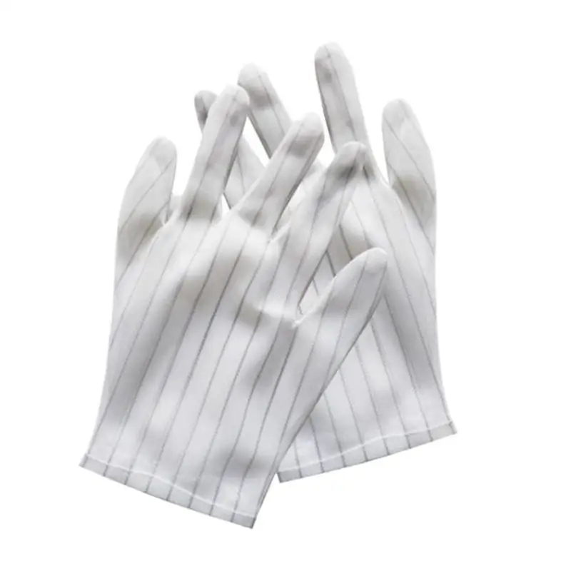 

1pair Antistatic Gloves Anti Static Nylon Stripe Print Antistatic Gloves Working Watch Repair Anti Static Glove