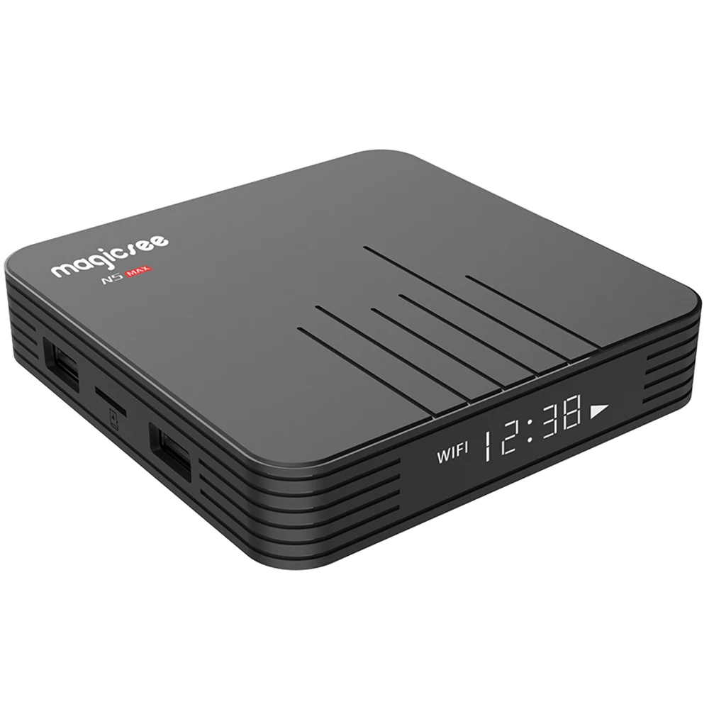 

Magicsee N5 Max Android 8.1 Rom 2.4+5G Dual Wifi Tv Box Amlogic S905X2 Quad Core Smart Tv Box With Hd 4K Set Top Box(Eu Plug)