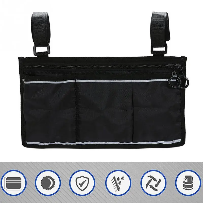 

Wallet Phone Pack Side Hanging Holder Wheelchair Bag Armrest Scooter Carrying Handle Mobility