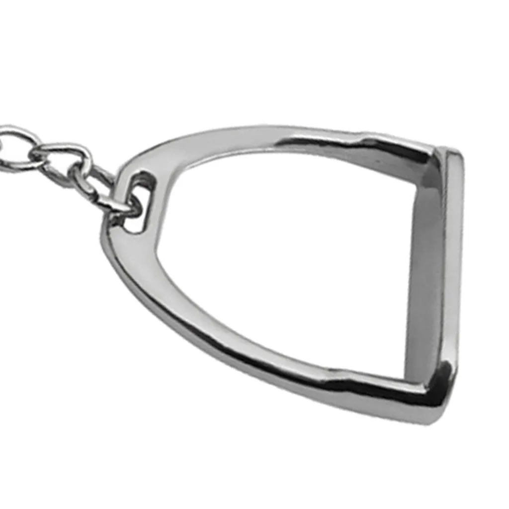 Horse Pony Silver Stirrup Keyring Metal Key Chain Hanging Ornament for Men Women Hand Bag Decoration Accessories 6