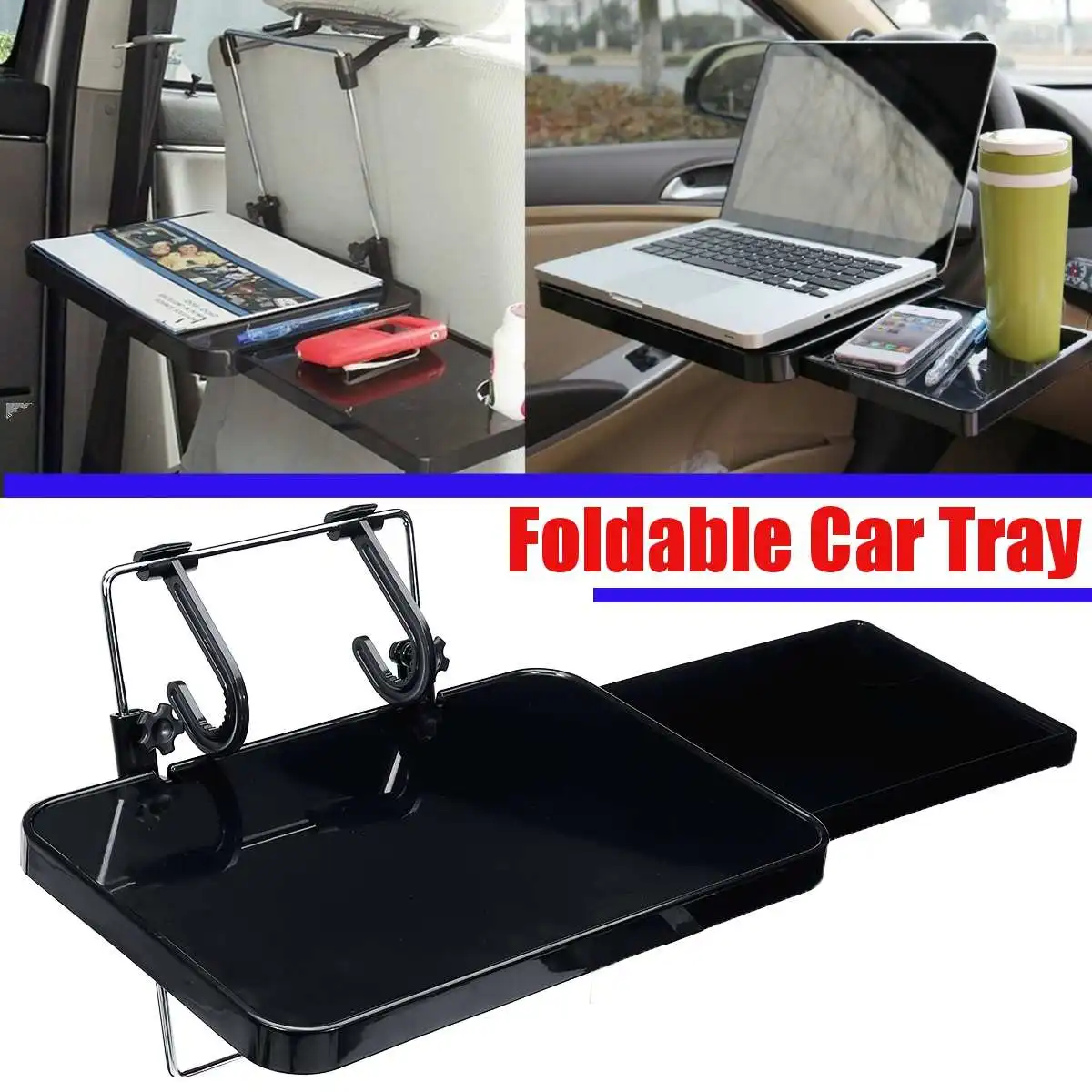 Beste Opvouwbare Auto Achterbank Lade Laptop Notebook Voedsel bekerhouder Stand Auto Bekerhouder Eettafel Auto Accessoires