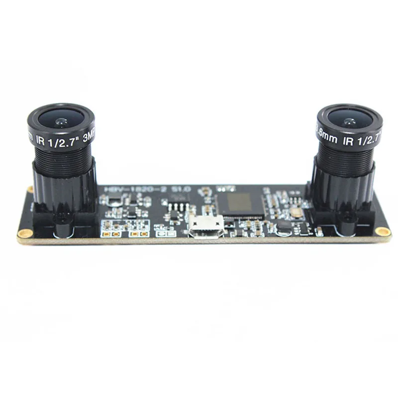

4Maga pixel Fixed focus 3.6mm 1/3'' inch Optical Format UVC dual camera module with 30fps