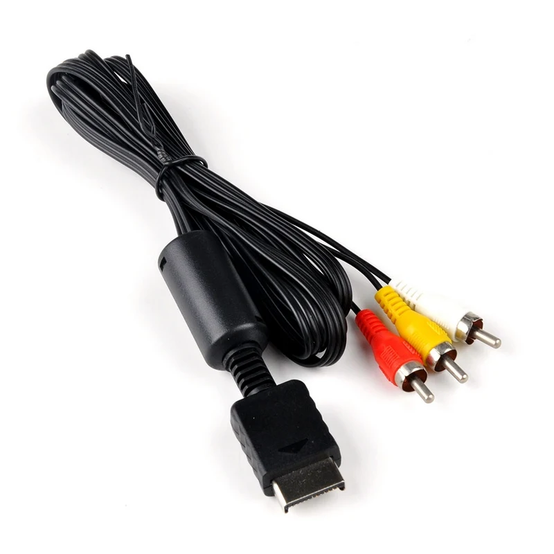 

1.8M RCA TV AV Cable Lead Sound Audio Video for Sony Playstation 2 3 PS2 PS3 4 AV TV Composite Cable Adapter Converter Cord