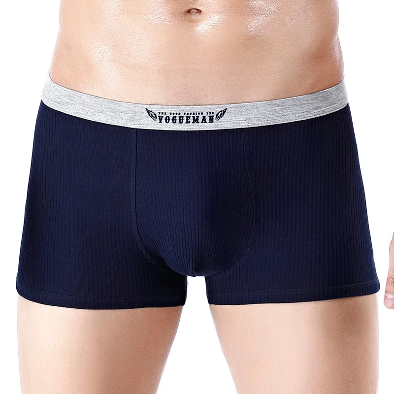 

Men Boxer Knitted Underwear Soft Comfortable Ventilation Cueca Male Panties Man Underpants Thread Cotton Man Underpants