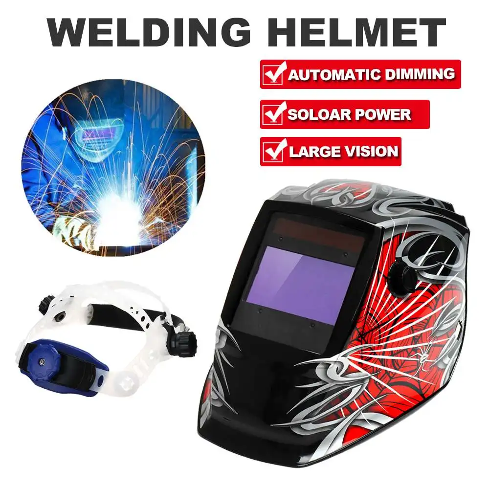 

TX800BF Big Vision Solar Power Welding Helmets Automatic Dimming Welding Helmet Welders Len Grinding Mask Welding