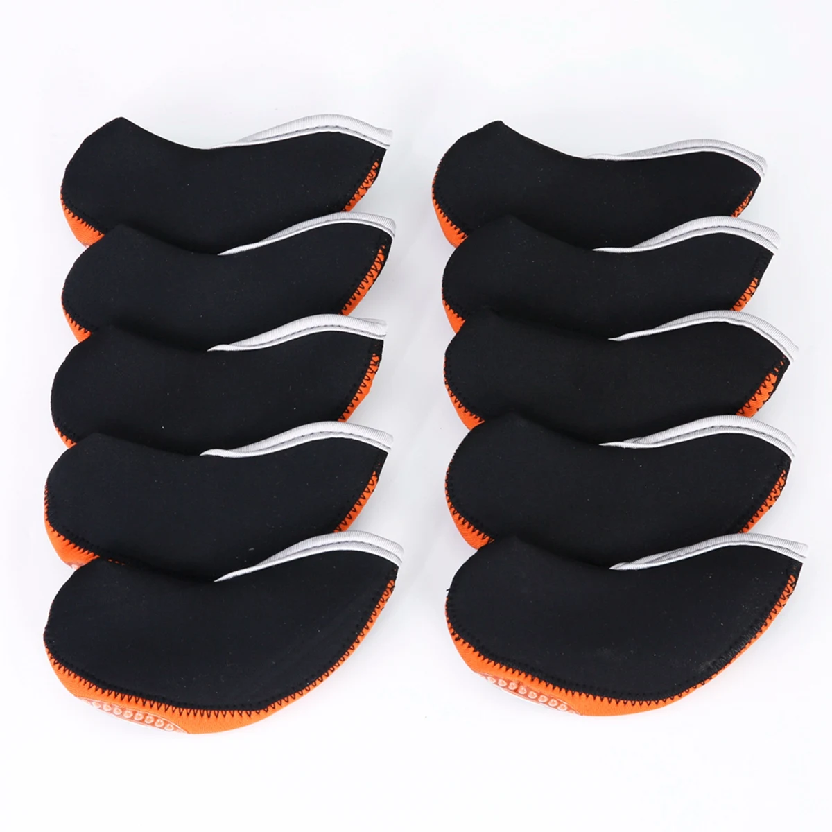 10 PCS جولف الحديد رئيس يغطي نادي يغطي النيوبرين نادي Headcovers الحديد مضرب غطاء الرأس مضرب واقي رأس مجموعة