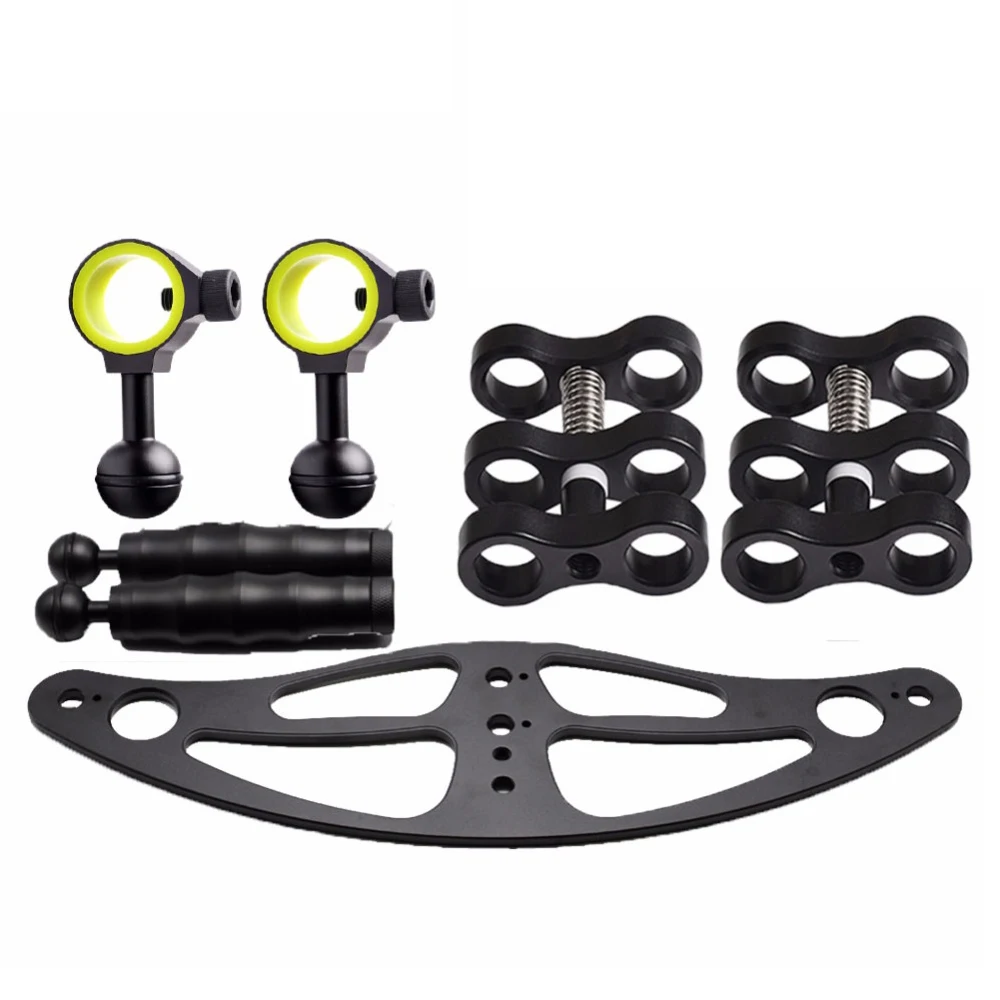 

Handheld Diving Photography Dual Handle Grip Stabilizer Bracket Camera Holder for GoPro Hero 7/6/5/4 for Ikelite Camera Housing