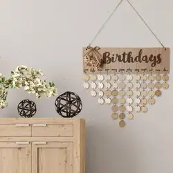 VODOOL DIY деревянные круглые тарелки настенный календарь знак специальная Дата День рождения напоминание доска домашний Декор деревянный