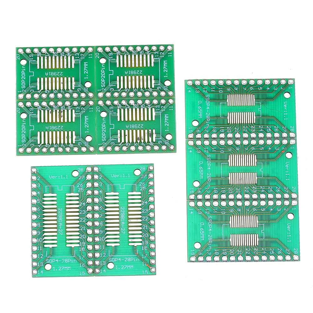CLAITE 35 шт. каждый набор 5 печатных плат SMD поворот DIP SOP MSOP SSOP TSSOP SOT23 7 значений 8 10 14 16 20