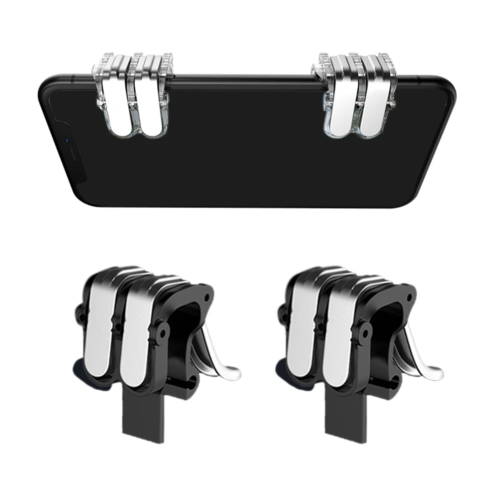 

1Pair For PUBG Mobile Game Clear/Black Fire Button Shooter Joystick Trigger L1+R1 Controllern Mobile Phone Accessories & Parts