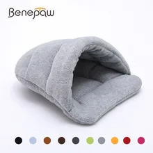 Benepaw qualidade quente casa gato 10 cores venda quente aconchegante macio gato saco de dormir gatinho portátil inverno outono pet cama gato xs/s/m/l