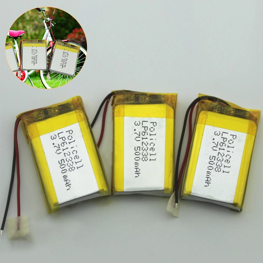  1 stücke 37 V 500mAh 612338 Lithium-Polymer für DVR GPS MP3 MP4 Handy Lautsprecher Li-Po li ionen A