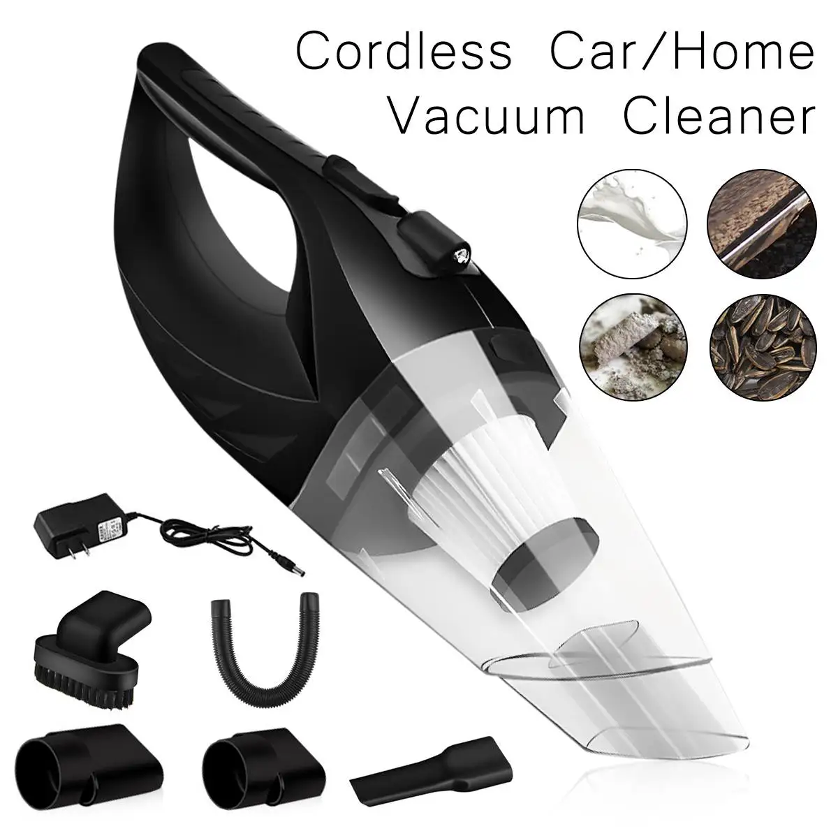 

Car Vacuum Cleaner 120w Portable Handheld Vacuum Cleaner Wet And Dry Dual Use Car Vacuum Aspirateur 12v Robot