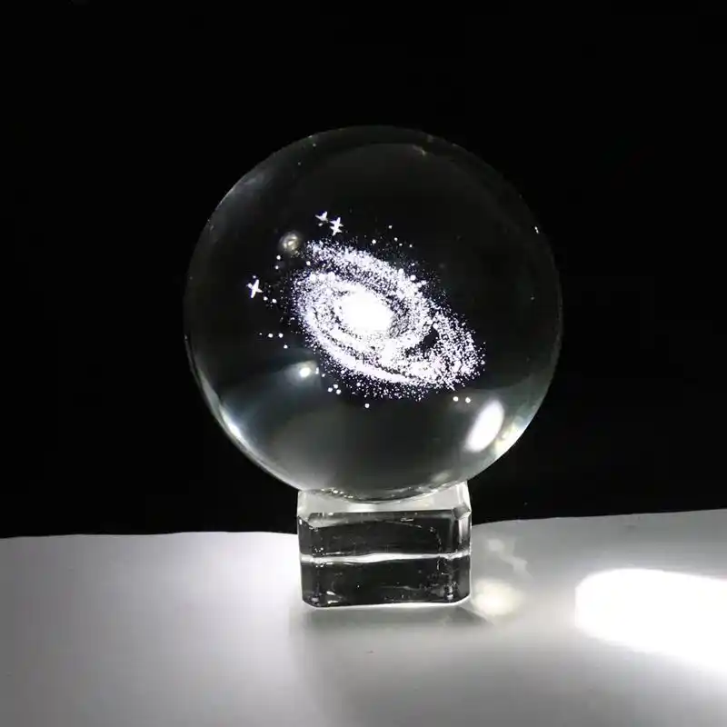 3d Solar System Crystal Ball Planets Glass Ball Home Decoration Accessories Nine Planets Glass Globe Astronomy Pluto Planet