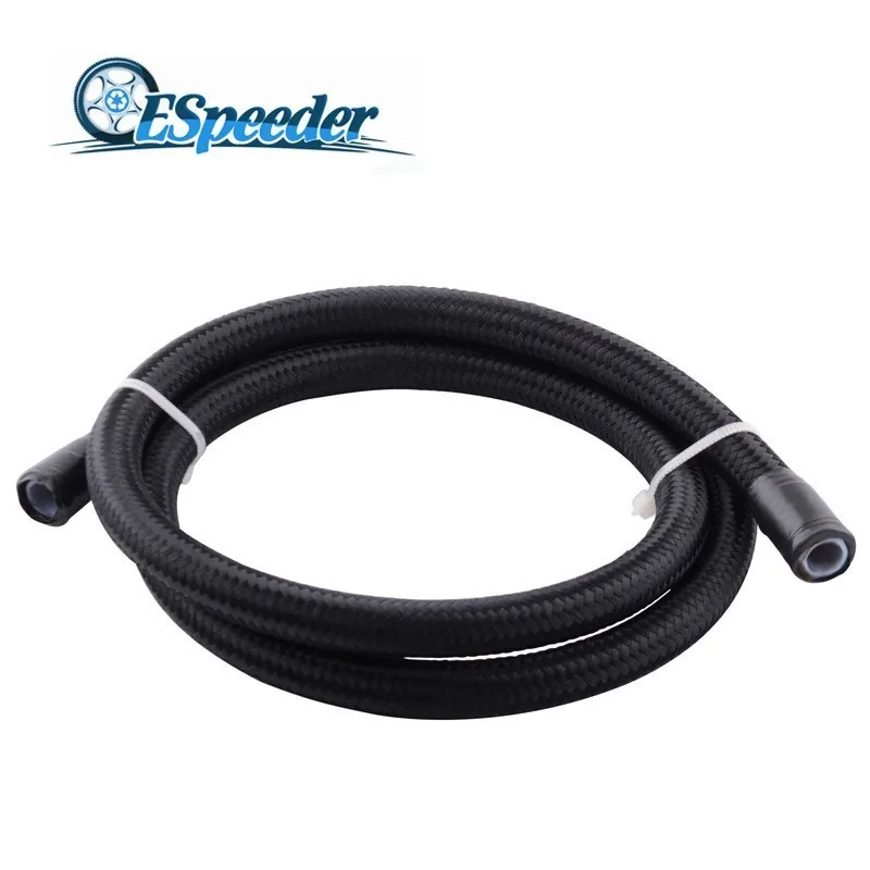 

ESPEEDER 1Meter Universal AN6 Teflon Hose Line Oil Fuel Nylon Braided Hose Tubing PTFE Rubber Line E85 Fuel Gas Line Racing Pipe