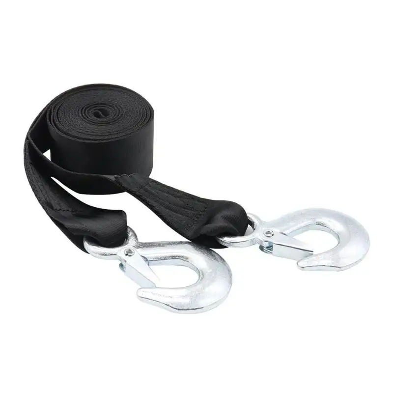 4 m/13ft 4 T سيارة حبل للسحب حبل رفع سلسلة خط مع خطاف سحب حزام كابل الطوارئ الطريق مقطورة حبل للمركبة UTV قبالة-الطريق