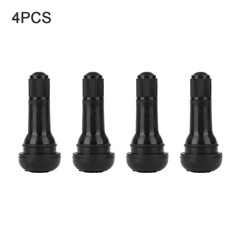 

4pcs TR413 Car Valve Snap In Rubber Tubeless Tire Valve Cap Wheel Stem Vacuum Nozzle Rim Hole 16mm Car Tire Wheel Accessories