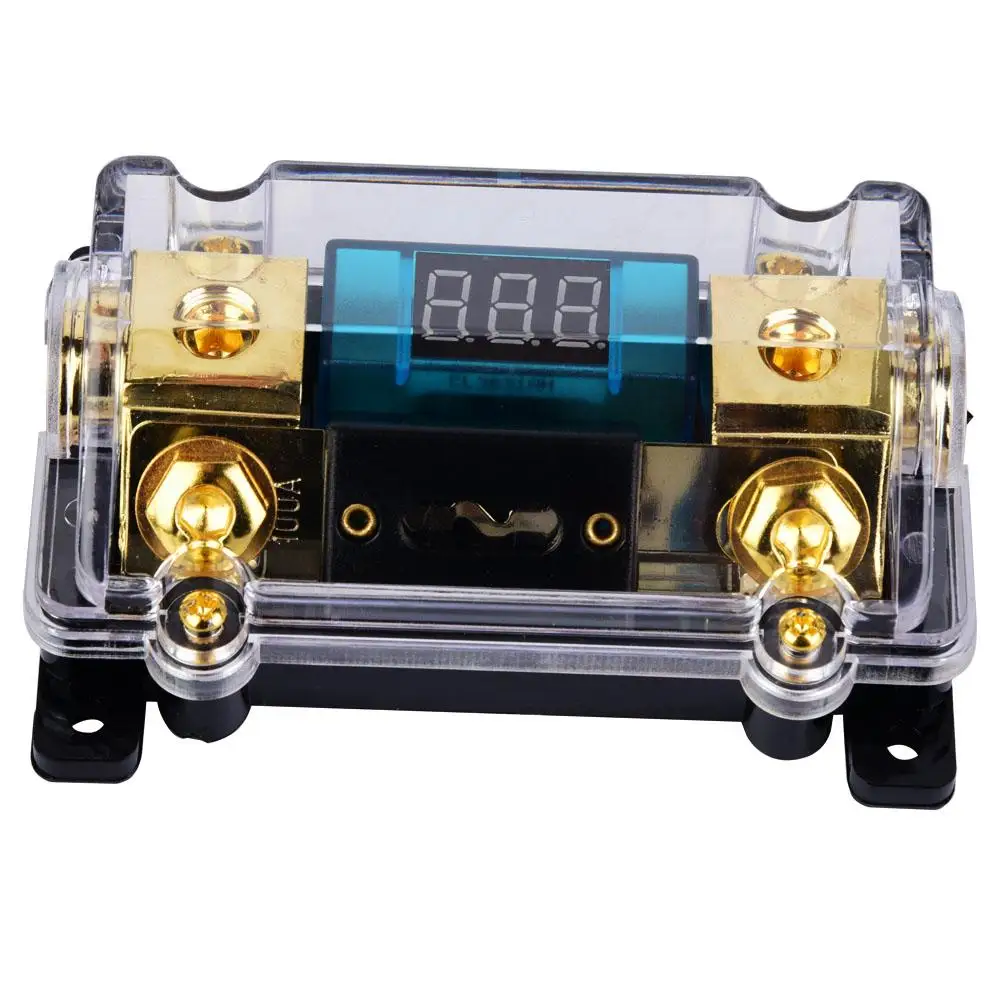 

24V 100A Car Audio Digital Breaker Fuse H-older Distribution Block with LCD Display safe