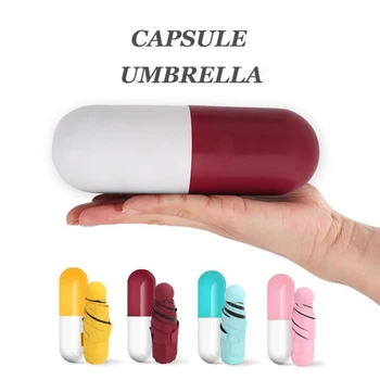 

Quality Capsule Mini Pocket Umbrella Clear Men's Umbrella Windproof Folding Umbrellas Women Compact Rain Umbrella