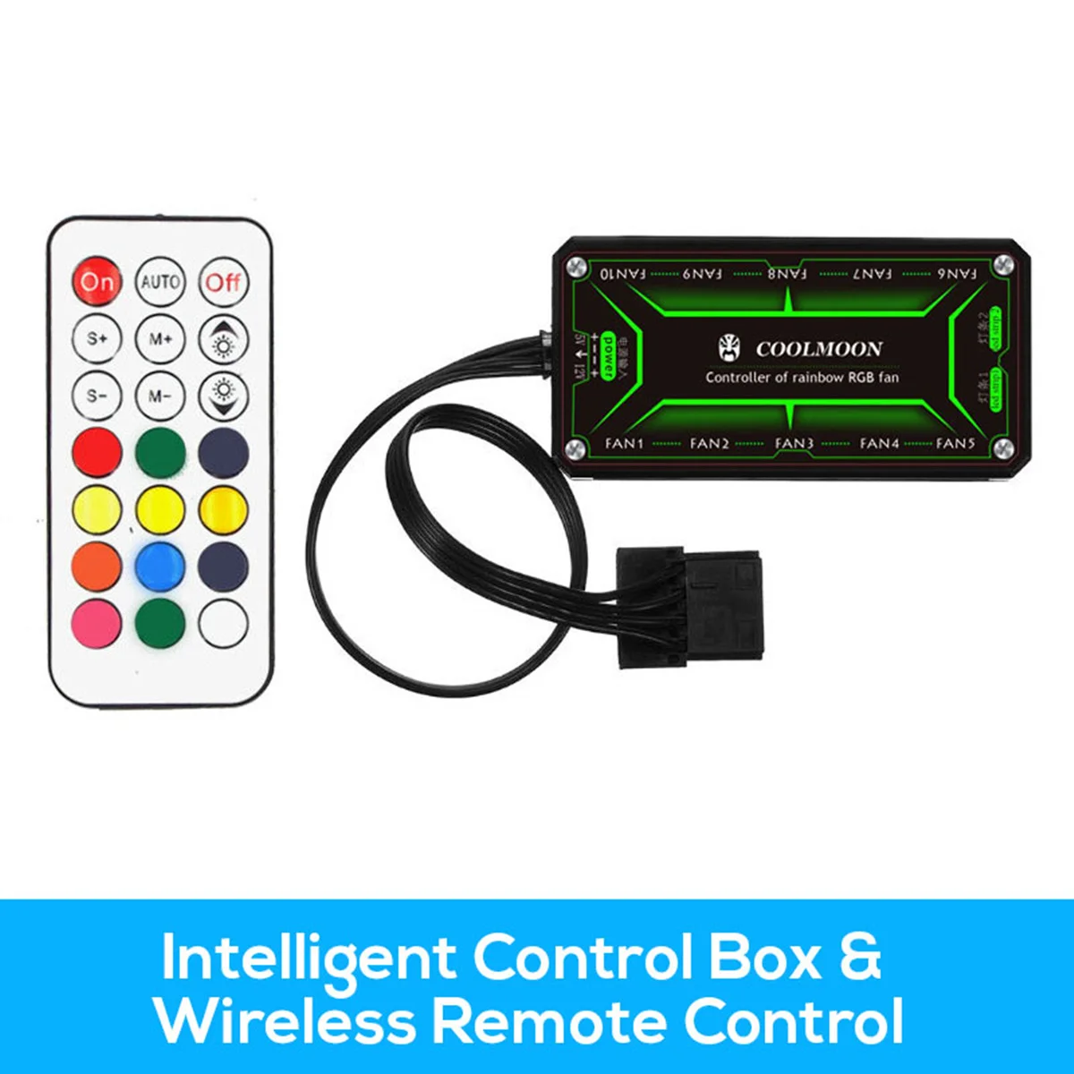 

LED RGB Remote Controller + RF Wireless Remote Control Console For PC Computer Case Fan Cooling Cooler Heatsink Accessories