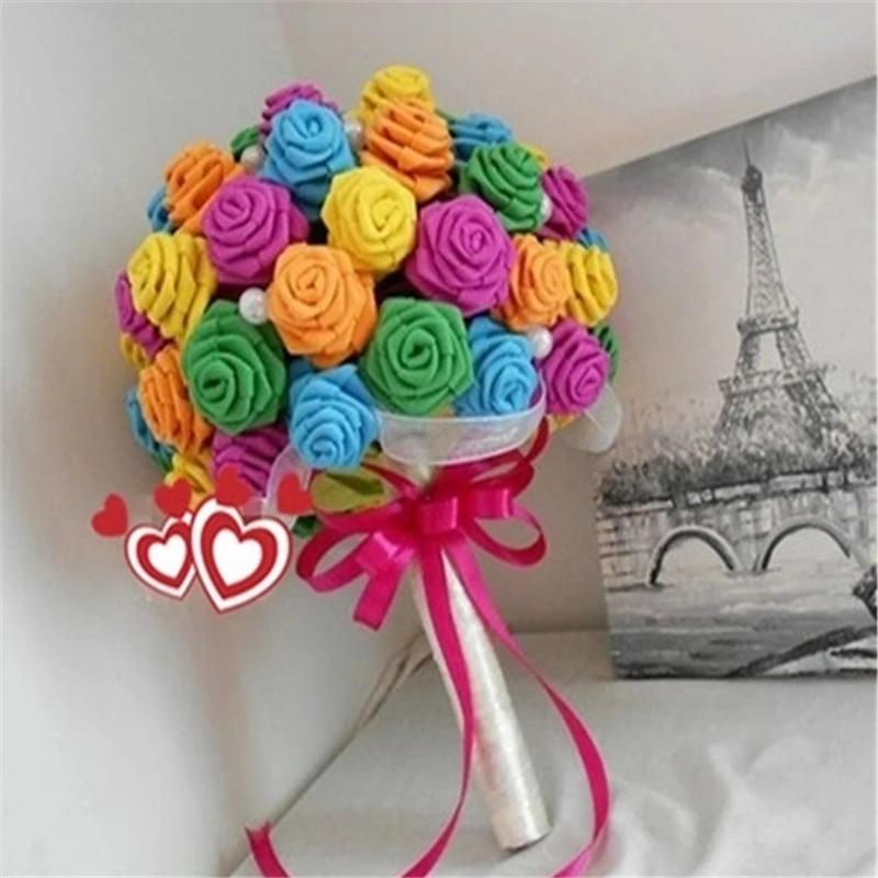 Handmade Colorful Rose Flower Sponge Paper Sheets Making Origami DIY Papercrafts Materials Wholesales Drop Shipping | Дом и сад