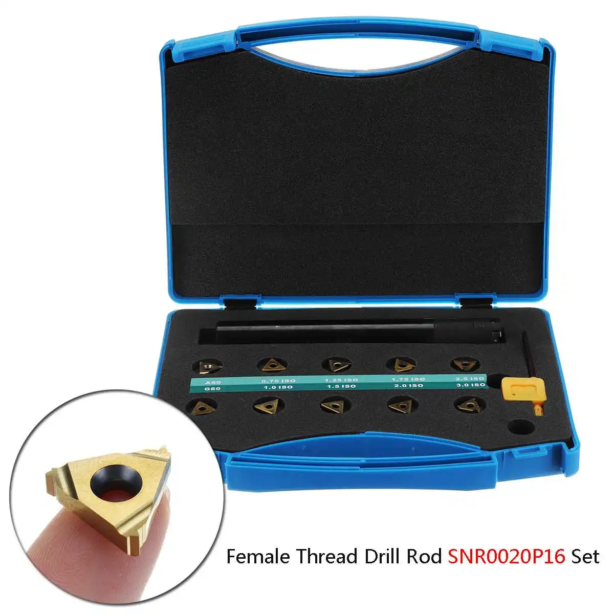 

Standard Threaded Inserts Tool Set Female Thread Drill Rod SNR0020P16 Boring Bar Hardware Tools