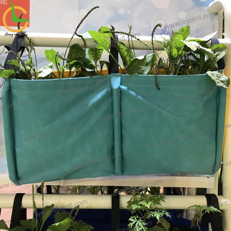 

Outdoor indoor waterproof custom rectangular yellow fabric hanging plant pot bag