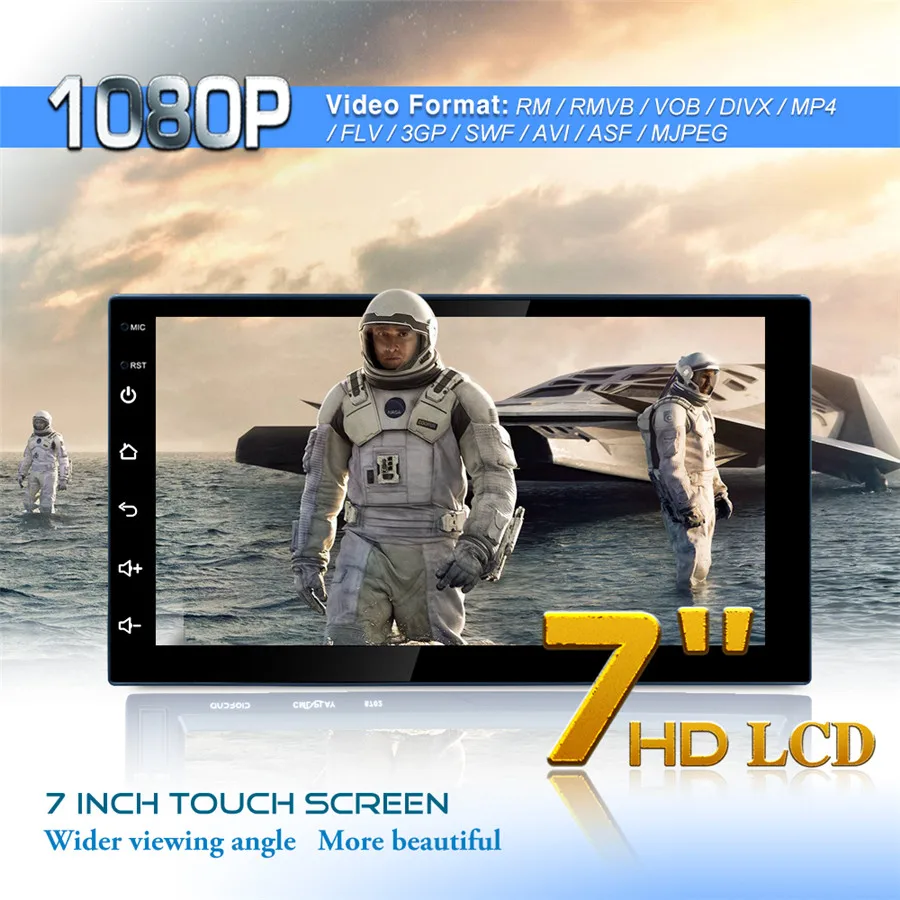 

7" 2 DIN Quad Core Android 8.1 Car GPS Bluetooth Stereo Wifi Phonelink Radio FM MP3 MP5 Player