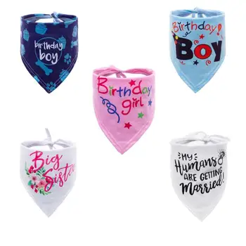 

6 colors Dog Bandana Bibs Head Scarf Doggie Neckerchief Pet Cat Puppies Accessories Birthday Party cute lovely