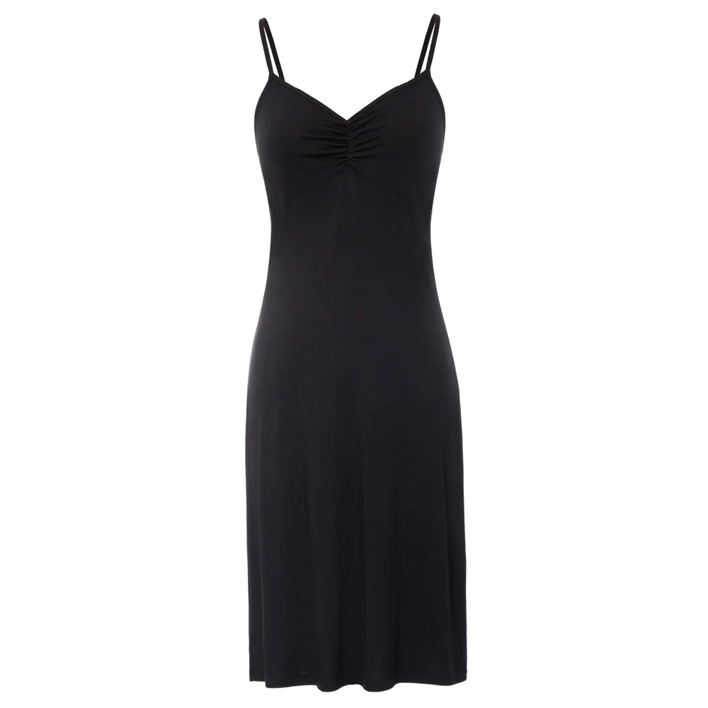 Achat Femmes Pleine Soie Glisse avec Soutien Gorge Sexy Col V Remise En Forme Jupon De Soie 100% Soie Glisse Robe Féminine