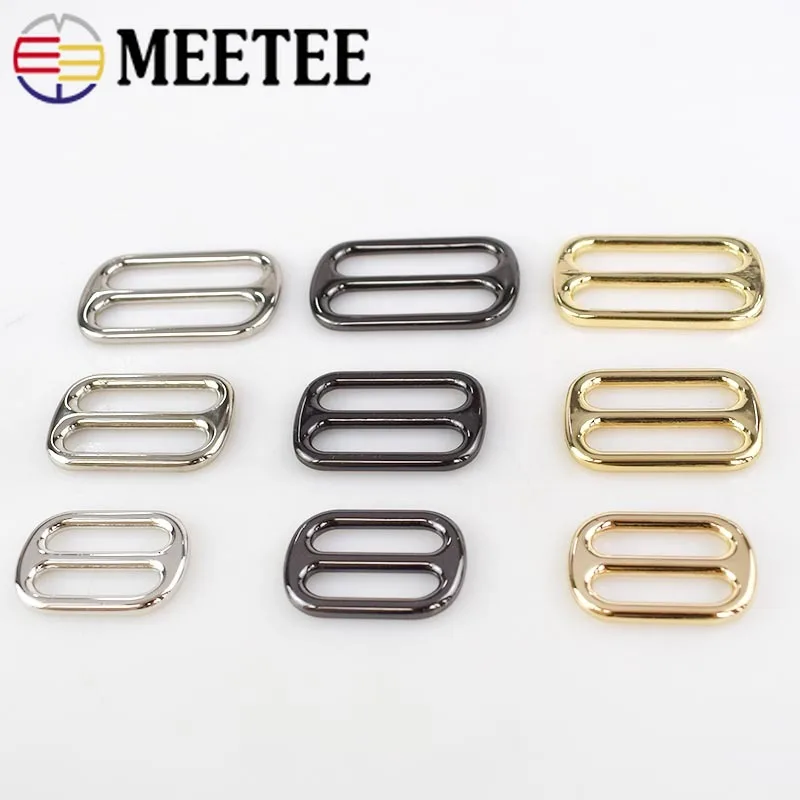 

Meetee 5pcs 25/32/38mm Metal Bag Adjustment Buckle DIY Metal Accessories Luggage Hardware Shoes Belt Buckles Sewing BD263