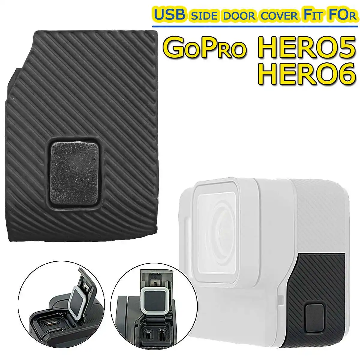 

Replacement Side Door USB-C Mini HDMI Port Side Cover Repair Part for GoPro HERO5 for HERO6 Hero 5 6 Accessory