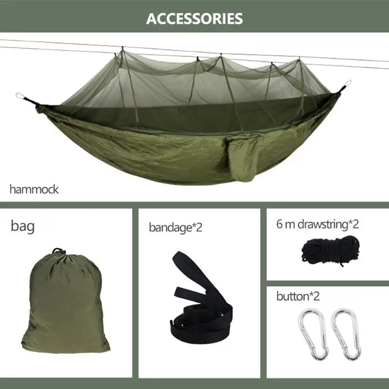 Large Outdoor Mosquito Net Parachute Hammock 1-2 Person Hanging Sleeping Bed for Camping Backpacking Travel Beach 260x140CM new Large Outdoor Mosquito Net Parachute Hammock 1-2 Person Hanging Sleeping Bed for Camping Backpacking Travel Beach 260x140CM new