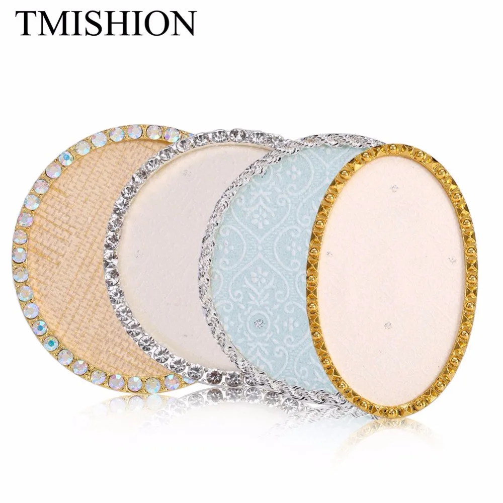 

TMISHION False Nail Tips Display Pallete Card Alloy Round Nail gel Polish Color Board Chart UV Gel Stand Showing Nail Art Tools