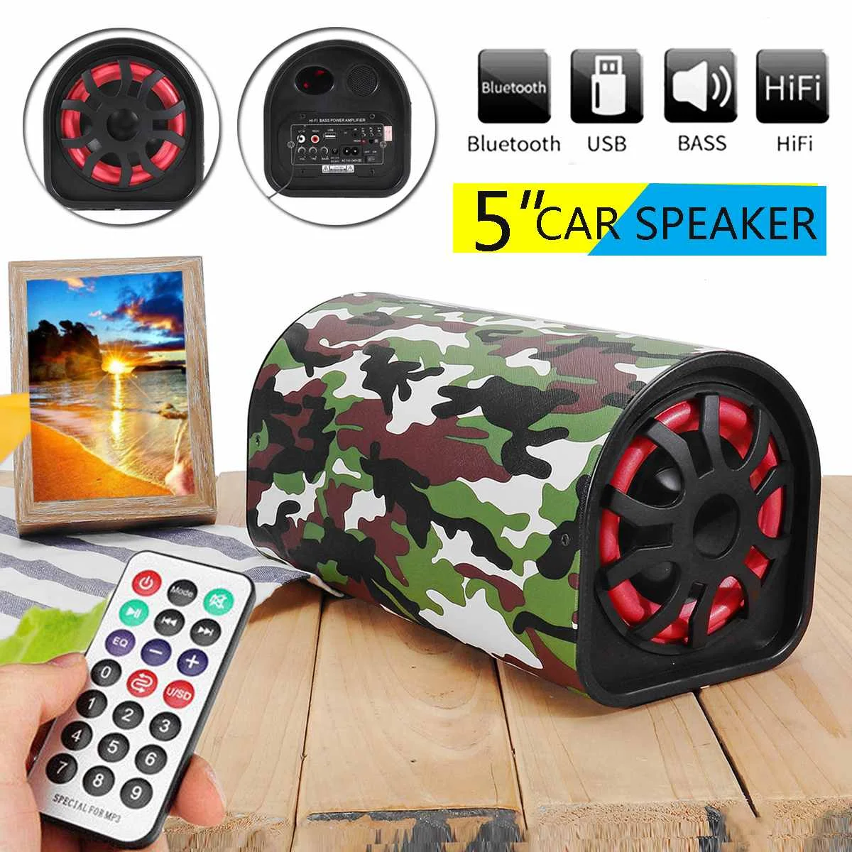 Автомобильный bluetooth усилитель мощности с регулировкой 12 В/24 В 220 сабвуфер