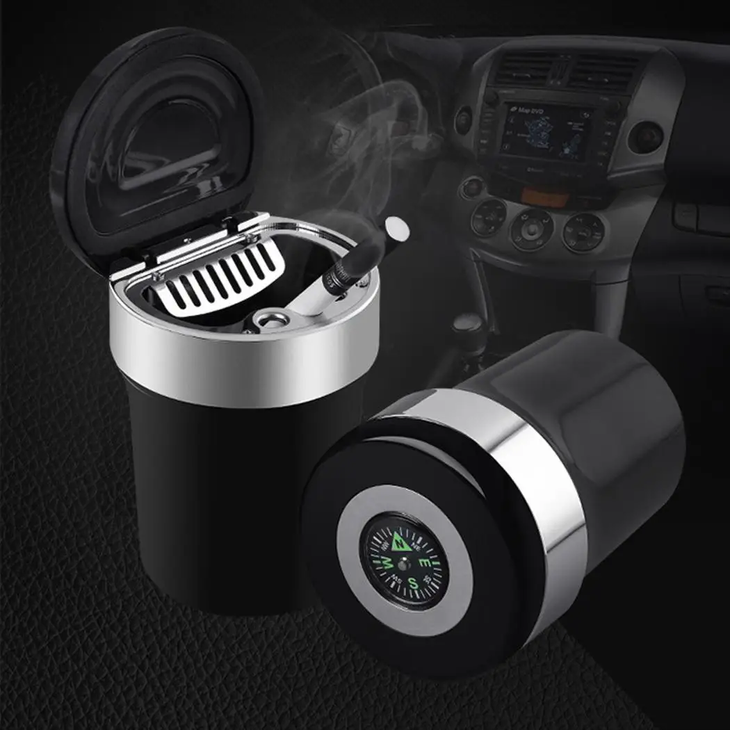 Portable Durable Practical Compass Car LED For General Picture Ashtray Car Accessories Portable, Light,