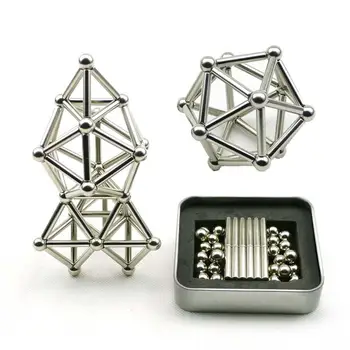 

Innovative Buckyballs 36 PCS Magnetic Sticks 27 PCS Steel Balls Toy Building Blocks Puzzle Toy Set For Overprinted